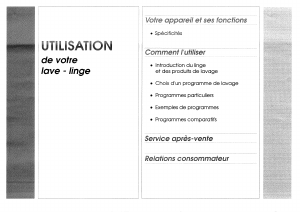 Mode d’emploi Vedette 761V Lave-linge