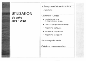 Mode d’emploi Vedette 900T Lave-linge