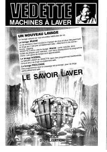 Mode d’emploi Vedette 8584 Lave-linge