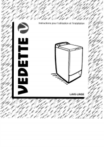 Mode d’emploi Vedette EG905E Lave-linge