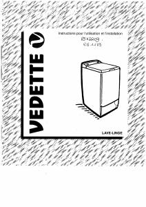 Mode d’emploi Vedette EG1085E Lave-linge