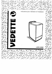 Mode d’emploi Vedette EG5093 Lave-linge