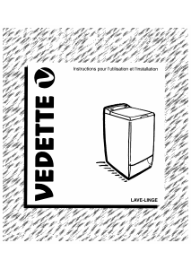 Mode d’emploi Vedette EG6001BD Lave-linge