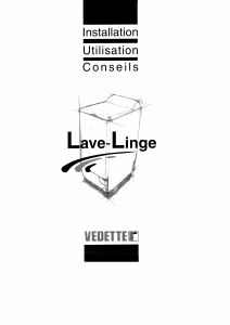 Mode d’emploi Vedette EG7501BD Lave-linge
