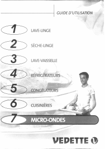 Mode d’emploi Vedette DX170 Micro-onde