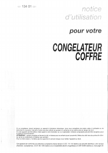 Mode d’emploi Vedette CCN240 Congélateur