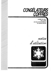 Mode d’emploi Vedette CH5700C Congélateur