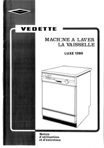 Mode d’emploi Vedette LUXE1280 Lave-vaisselle