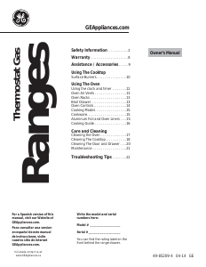 Manual de uso GE JGB450DEFBB Cocina