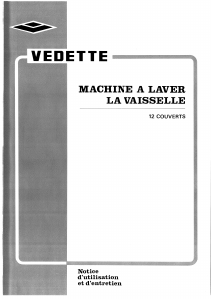 Mode d’emploi Vedette LV521F1 Lave-vaisselle