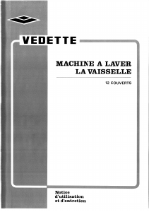 Mode d’emploi Vedette LV8733H Lave-vaisselle