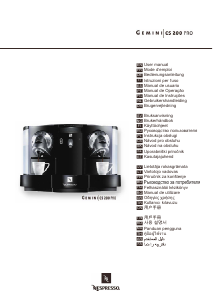 사용 설명서 Nespresso CS 200 PRO Gemini 커피 머신