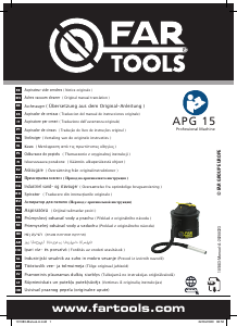 説明書 Far Tools APG 15 掃除機