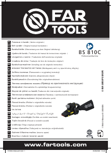 Manual Far Tools BS 810C Şlefuitor cu bandă