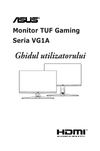 Manual Asus VG27AQ1A TUF Gaming Monitor LCD