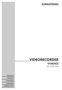 Mode d’emploi Grundig GV 3143 HiFi Vivance Magnétoscope