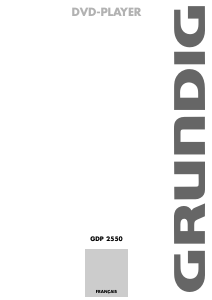 Mode d’emploi Grundig GDP 2550 Lecteur DVD