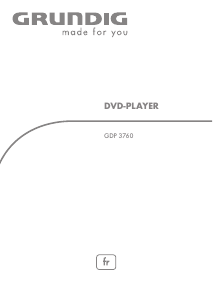 Mode d’emploi Grundig GDP 3760 Lecteur DVD