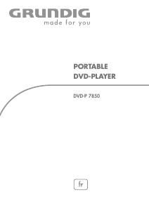 Mode d’emploi Grundig DVD-P 7850 Lecteur DVD