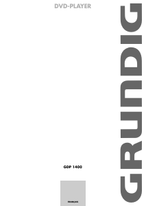 Mode d’emploi Grundig GDP 1400 Lecteur DVD