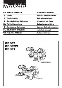 Manual Makita GB602W Bench Grinder