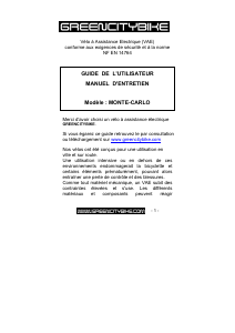 Mode d’emploi GreenCityBike Monte-Carlo Vélo électrique