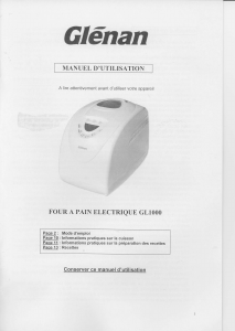 Mode d’emploi Glénan GL1000 Machine à pain