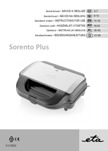 Handleiding Eta Sorento Plus 5151 90000 Contactgrill