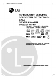 Manual de uso LG LH-W551SB Sistema de home cinema