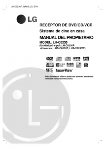Manual de uso LG LH-C6230P Sistema de home cinema