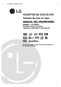 Manual de uso LG LH-C6231P Sistema de home cinema
