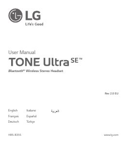 كتيب ال جي HBS-835S TONE Ultra SE مجموعة الرأس