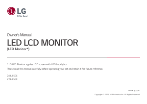 Bruksanvisning LG 27BL650C-B LED skärm