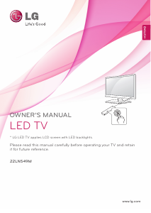 Bruksanvisning LG 22LN549M LED skärm