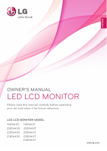 Handleiding LG 19EN43S-B LED monitor