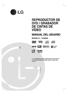 Manual de uso LG VC8506P1K Reproductor DVD-Vídeo