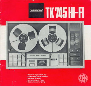 Handleiding Grundig TK 745 Hi-Fi Taperecorder