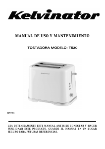 Manual de uso Kelvinator T530 Tostador