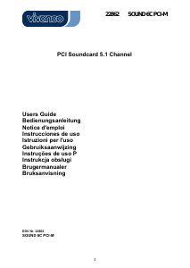 Manual Vivanco 22862 Sound 6C PCI-M Placa de som