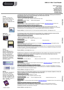 Manual de uso Vivanco USB 2.0 56in1 Lector de tarjetas