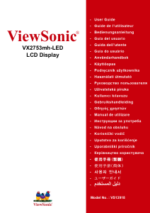 Mode d’emploi ViewSonic VX2753mh-LED Moniteur LCD