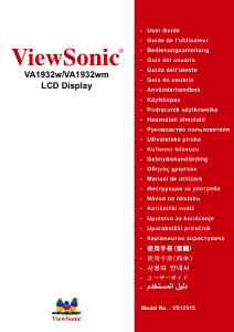 Mode d’emploi ViewSonic VA1932wm Moniteur LCD