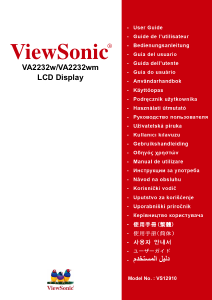 Mode d’emploi ViewSonic VA2232wm Moniteur LCD