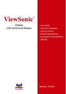 Mode d’emploi ViewSonic CD4636 Moniteur LCD