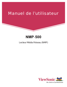 Mode d’emploi ViewSonic NMP-500 Lecteur multimédia