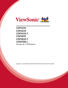 Mode d’emploi ViewSonic CDP4235-T Écran tactile