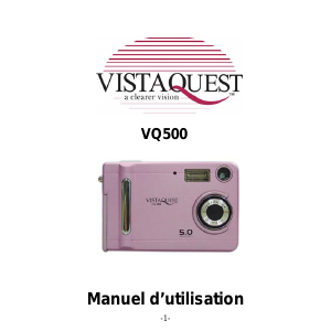 Mode d’emploi Vistaquest VQ500 Appareil photo numérique