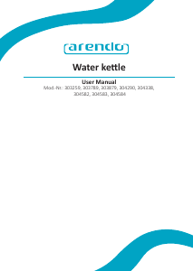 Handleiding Arendo 303259 Waterkoker