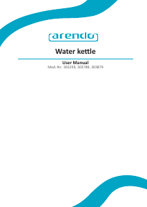 Bedienungsanleitung Arendo 303879 Wasserkocher
