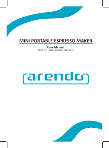 Handleiding Arendo 302618 Espresso-apparaat